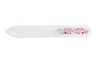 Glasfeile doppelseitig 14cm Herz Motiv 13,5cm
