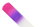 Glasfeile Pediküre doppelseitig magenta violett mit Glitter 13,5 cm