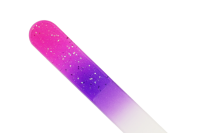 Glasfeile doppelseitig magenta violett mit Glitter 9 cm
