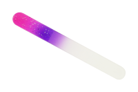 Glasfeile doppelseitig magenta violett mit Glitter 9 cm