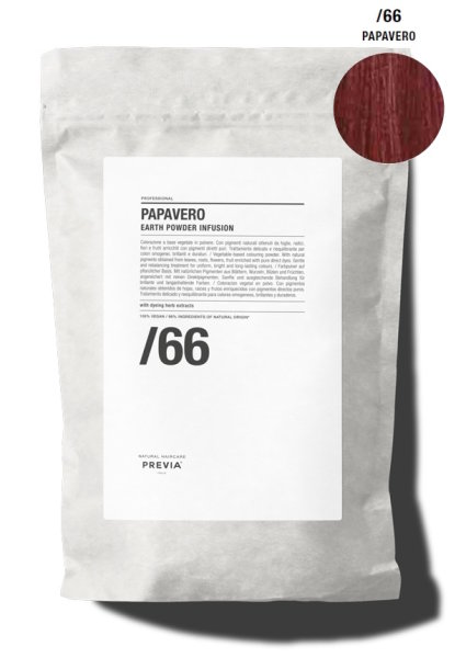 Previa Earth Infusion Powder 66 Papavero - Pflanzenhaarfarbe 200 g