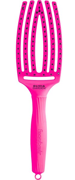 Olivia Garden Fingerbrush Combo Medium ThinkPink 2023 Neon Pink