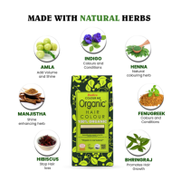 Organic Colour Me Braun 100 g Pflanzenhaarfarbe mit 100% Grauabdeckung