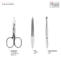 Nippes Trendy Maniküre-Set 3-teilig schwarz