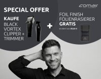 Comair Black Vortex Pro Clipper + Balck Vortex Trimmer +...