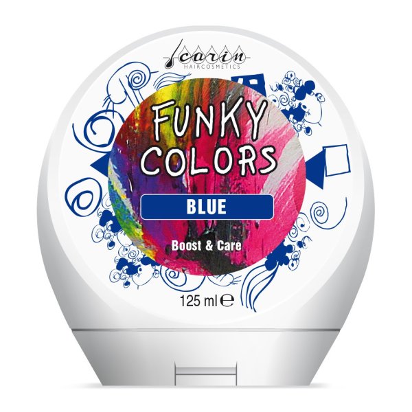 Carin Funky Colors Blue 125 ml Boost & Care Haar-Conditioner mit direktziehenden Farbpigmenten