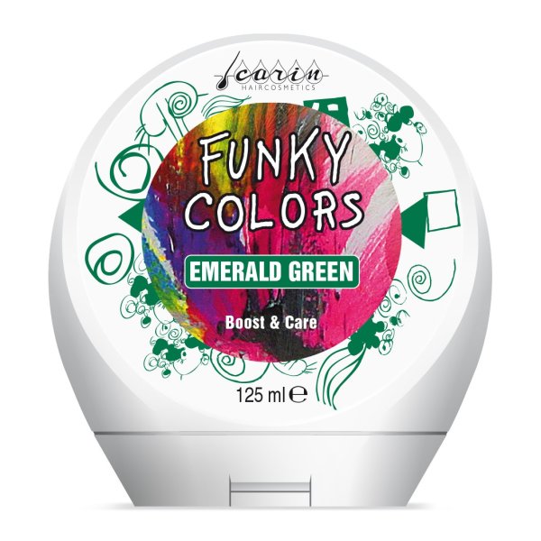 Carin Funky Colors Emerald Green 125 ml  Haar-Conditioner mit direktziehenden Farbpigmenten Boost & Care