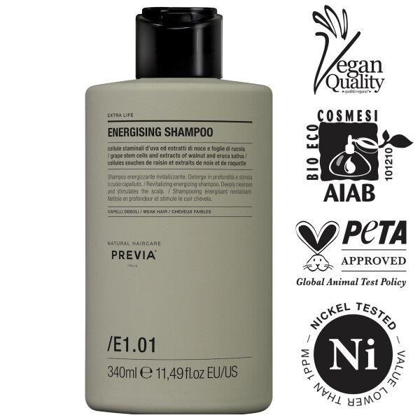 Previa Extra Life Energising Shampoo 340 ml
