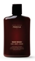 Previa Man Wash Hair + Body + Shave Shampoo 250 ml