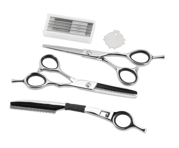 OBB Scheren Set Offset 5,5" inkl. Tasche schwarz