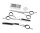 OBB Scheren Set Offset 5,5" inkl. Tasche schwarz