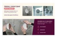Spiegel Acryl 7-fach Vergrößerung mit Saugnäpfen 15cm