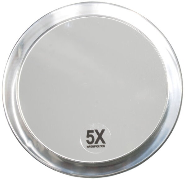 Spiegel Acryl 5-fach Vergrößerung mit Saugnäpfen Durchmesser 15 cm
