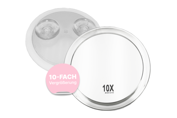 Fantasia Kosmetik-Spiegel 10-fach Vergrößerung mit Saugnäpfen 14 cm.