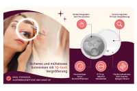 Fantasia Kosmetik-Spiegel 10-fach Vergrößerung mit Saugnäpfen 14 cm.