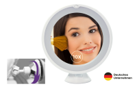 Spiegel LED, 10-fach Vergrößerung mit Saugnapf...